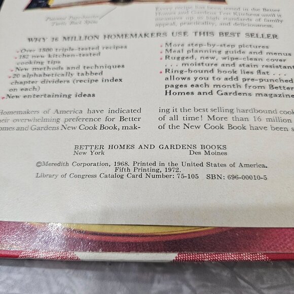 Better Homes New Cookbook 1978 hardcover ephemera paper 5 ring binder good cond. - Picture 6 of 11